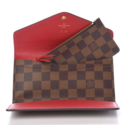 Louis Vuitton Damier Ebene Josephine Wallet Red 7 of 10