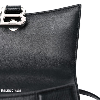 Balenciaga Grained Calfskin Hourglass Top Handle Bag XS Black 17 of 18