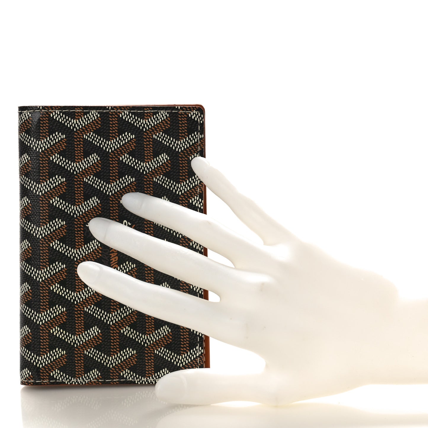 Goyardine Grenelle Passport Wallet Black Gold