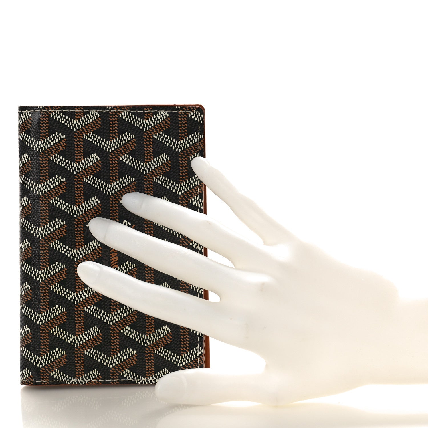 Goyard Goyardine Grenelle Passport Wallet Black Gold 2 of 9