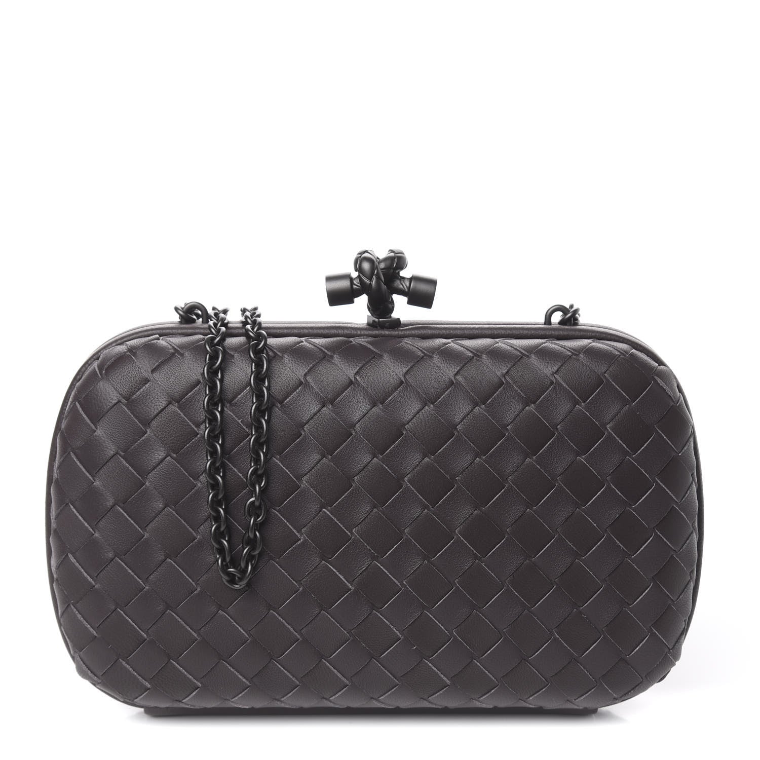 Bottega Veneta Nappa Intrecciato Chain Knot Clutch Quetsche 1 of 10