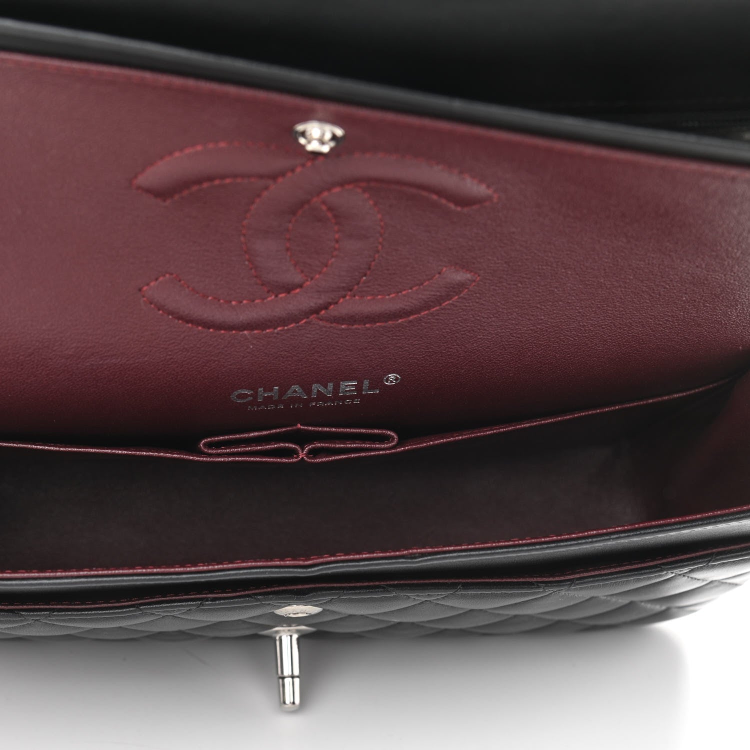 Chanel Lambskin Quilted Medium Double Flap Black 4 of 10