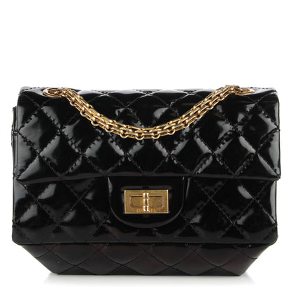 Chanel Patent Quilted Small Accordion Reissue 2.55 Flap Black 1 of 8