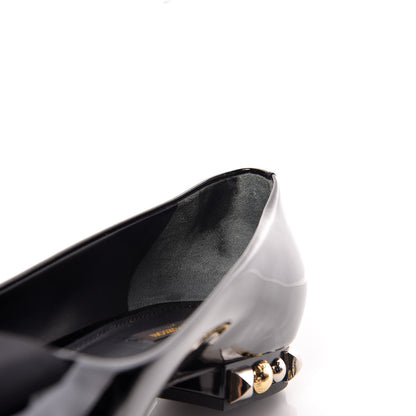 Louis Vuitton Patent Grosgrain Bow Ballet Flats 40 Black 13 of 16