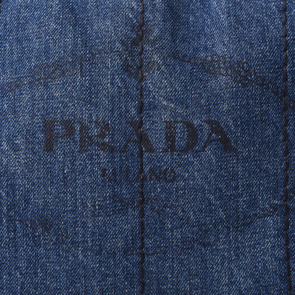 Prada Denim Small Logo Tote Avio 8 of 11