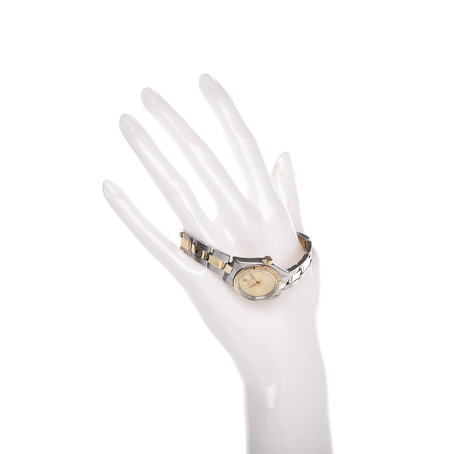 Stainless Steel 14K Yellow Gold 25mm Oyster Perpetual Watch Zephyr 6724