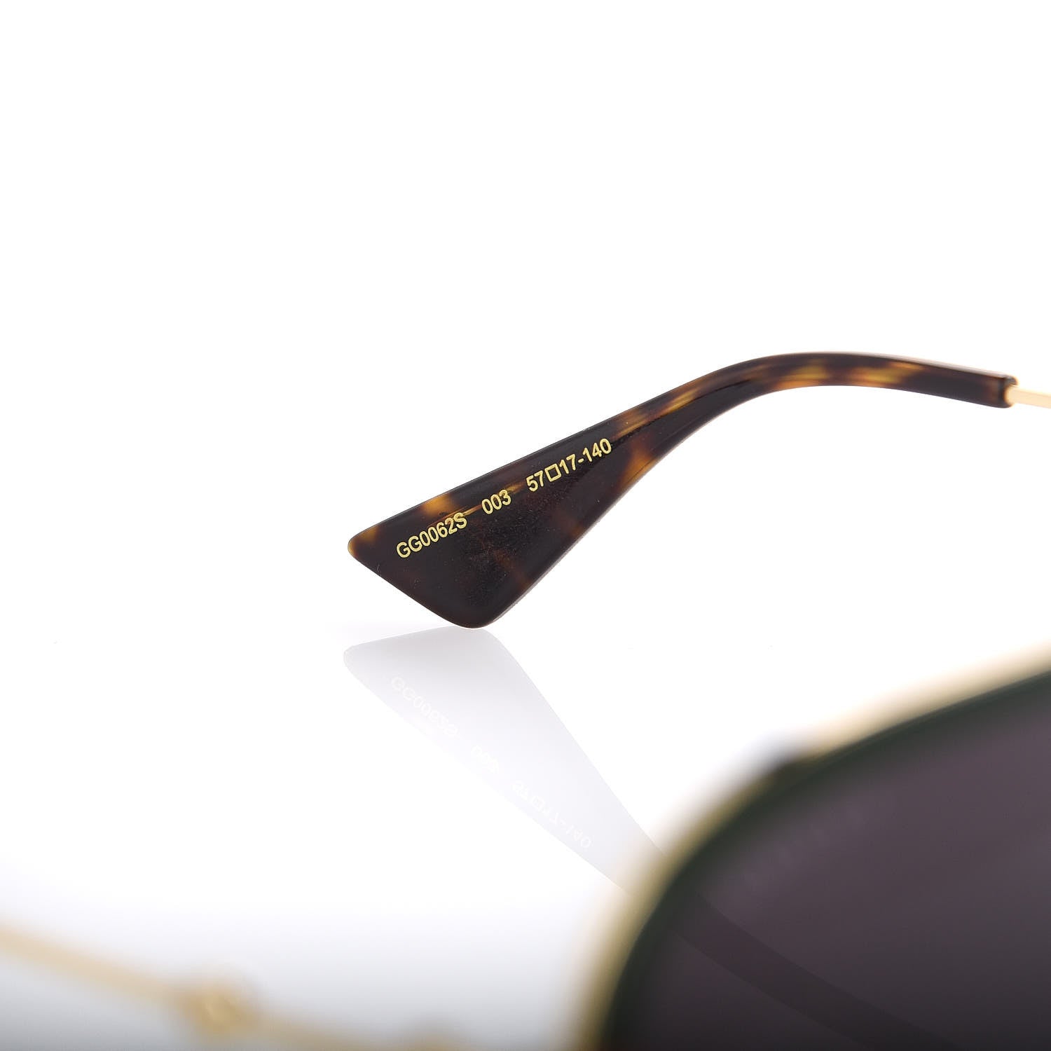 Gucci Web Aviator Sunglasses GG0062S Green Red 6 of 7