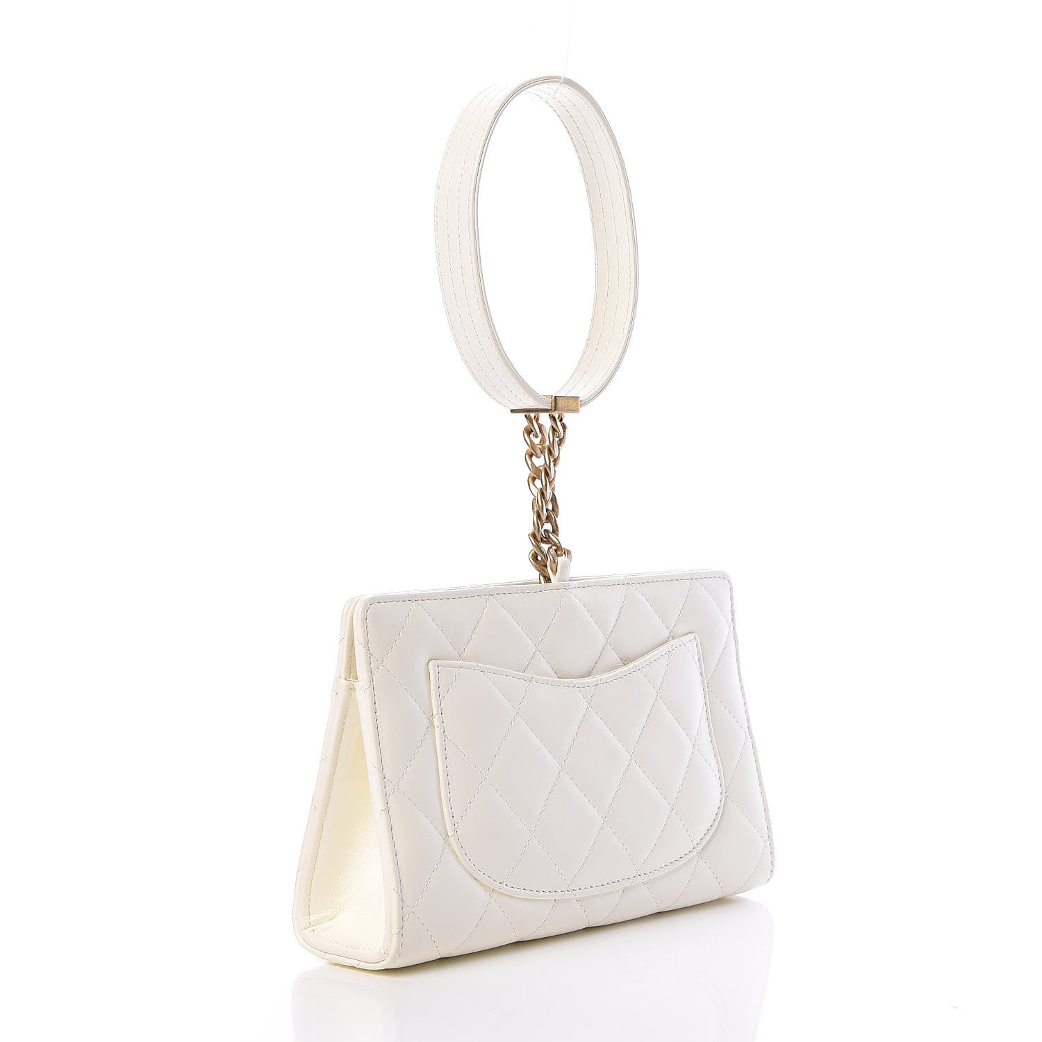 Chanel Lambskin Quilted Evening By The Sea Clutch White 3 of 11