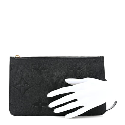 Louis Vuitton Empreinte Monogram Giant Neverfull MM Pochette Black 2 of 7