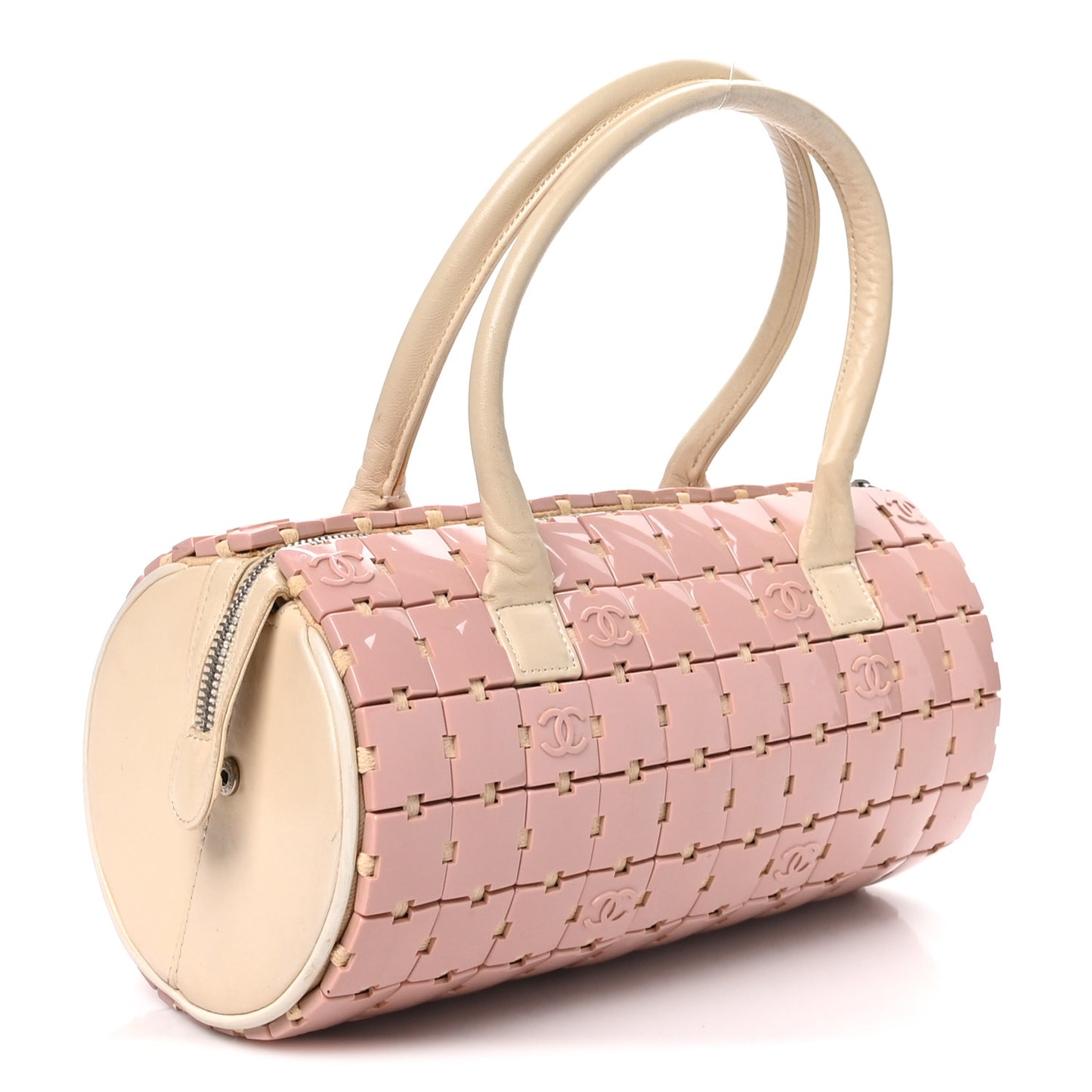 Lambskin Resin Tile Bowler Pink