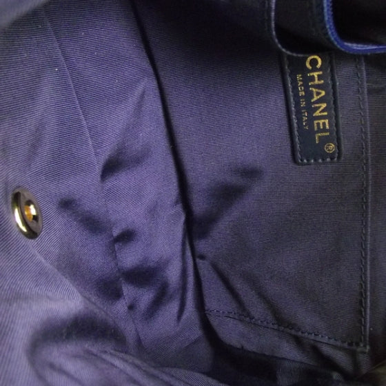 Lambskin Valentine Charms Medium Flap Navy