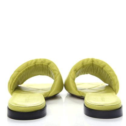Bottega Veneta Nappa Quilted Rubber Lido Flat Sandals 39 Kiwi 7 of 10