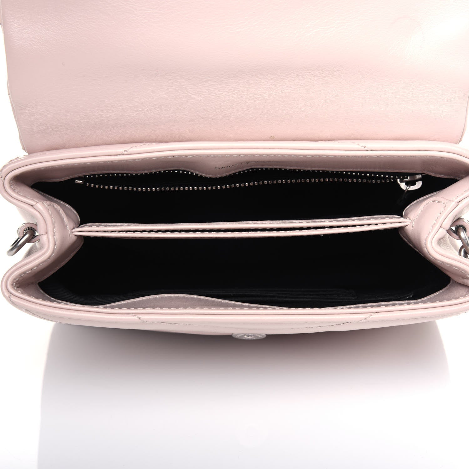 Saint Laurent Calfskin Y Quilted Monogram Toy Loulou Crossbody Bag Marble Pink 5 of 14
