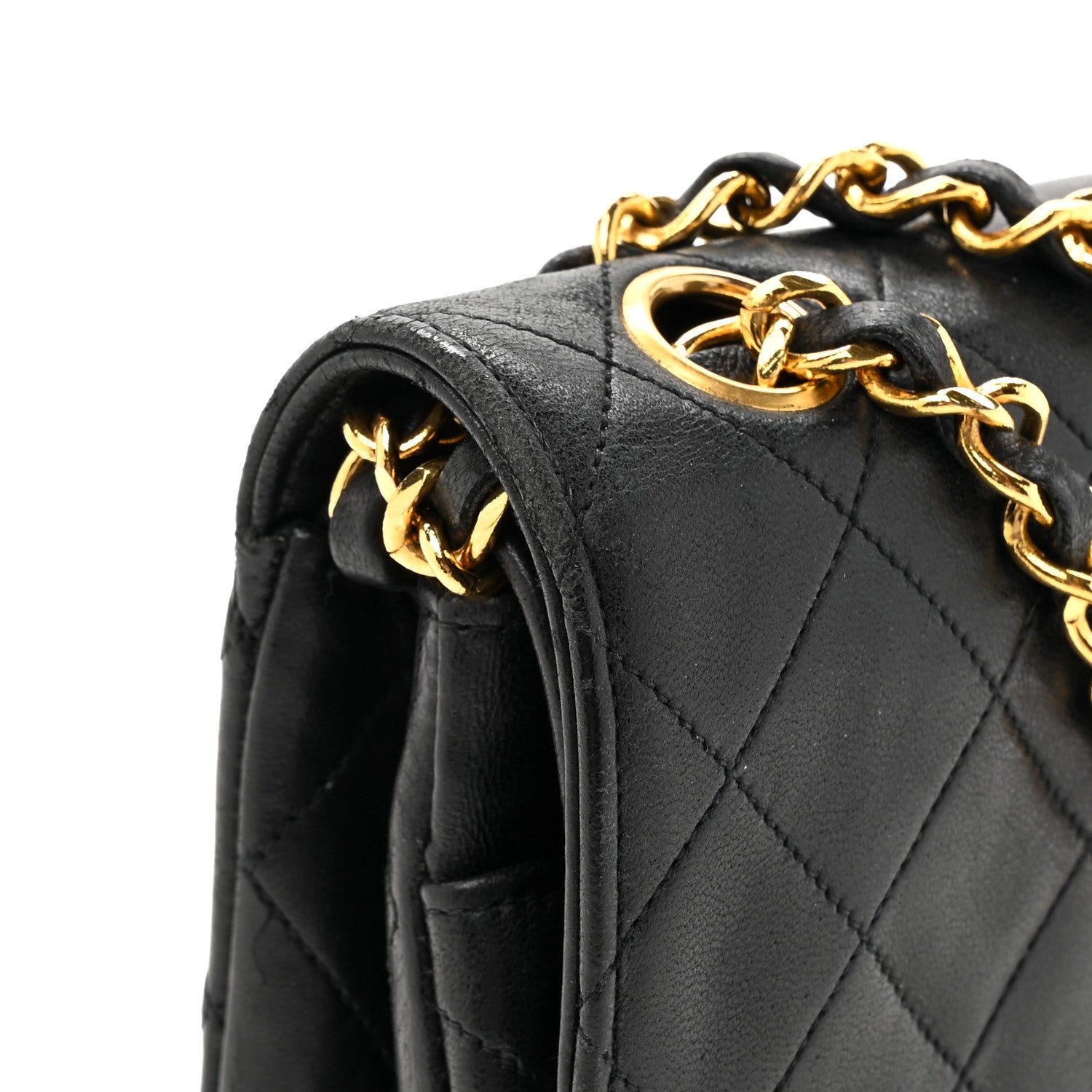 Chanel Lambskin Quilted Medium Double Flap Black 13 of 18
