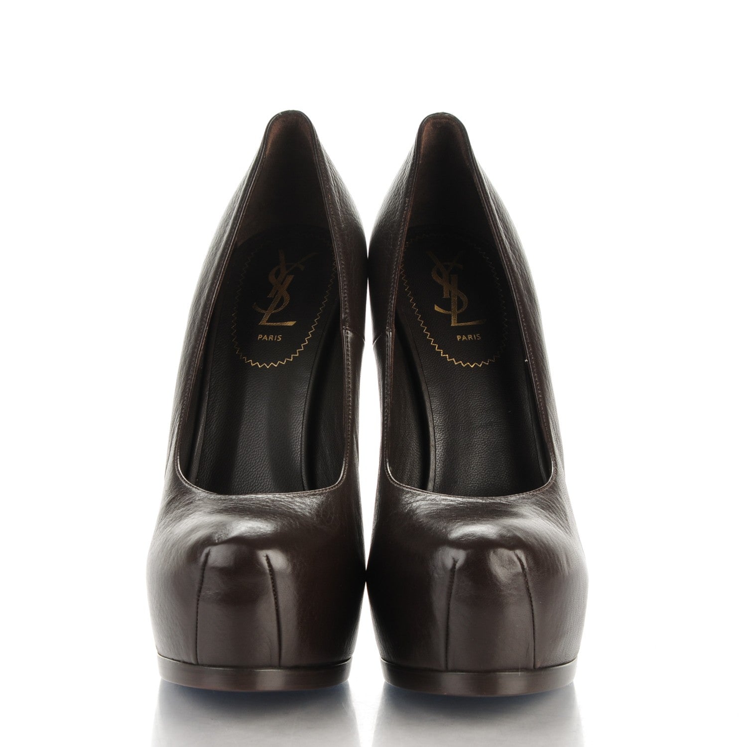 Saint Laurent Calfskin Tribtoo 105 Pumps 40 Chene 2 of 8