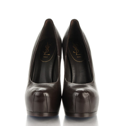 Saint Laurent Calfskin Tribtoo 105 Pumps 40 Chene 2 of 8