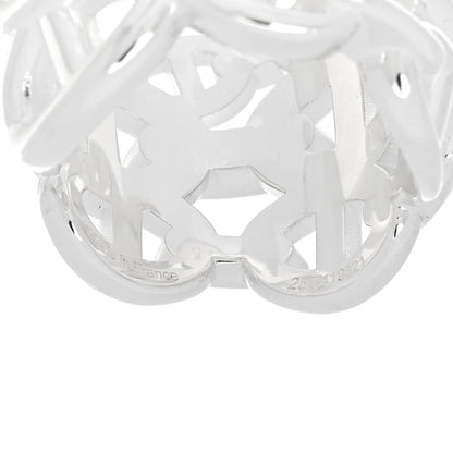 Hermes Sterling Silver GM Chaine d'Ancre Enchainee Band Ring 53 6.5 5 of 6