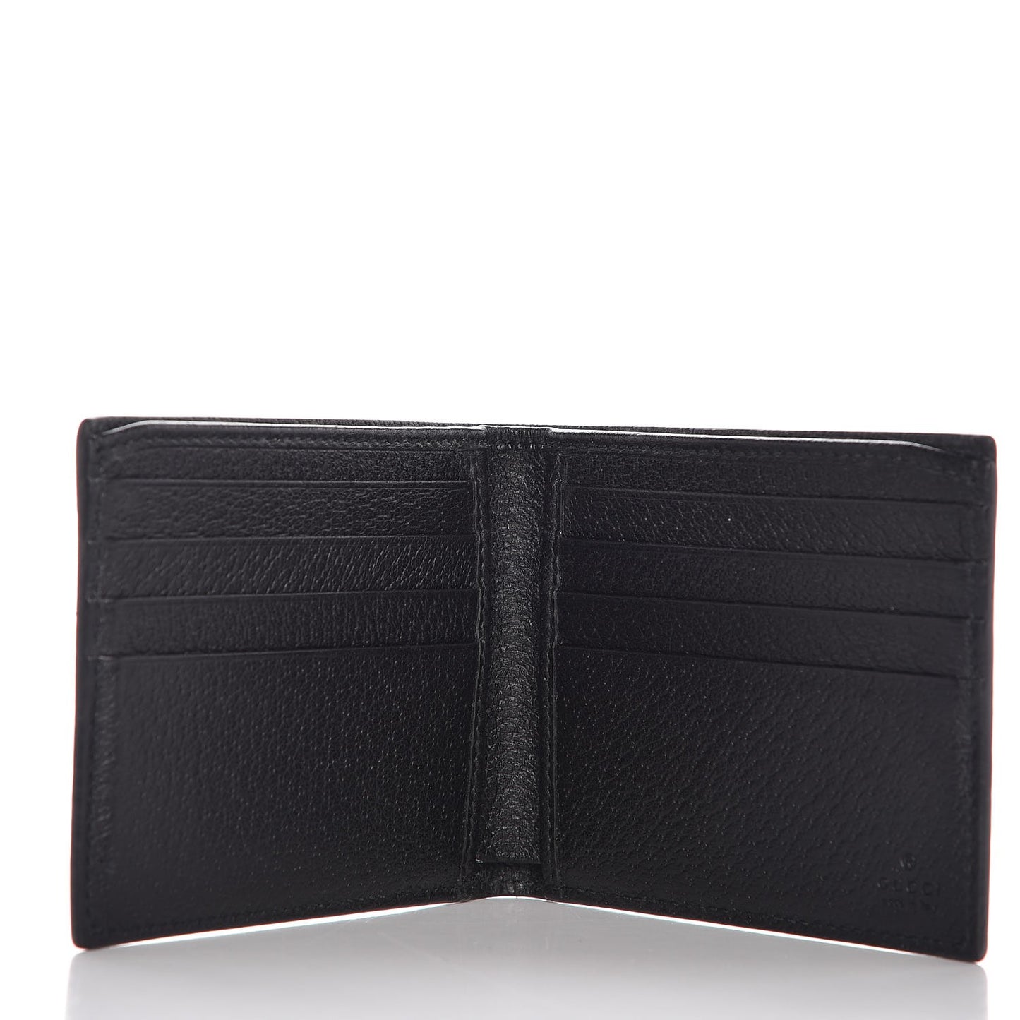 Calfskin Boar Effect GG Marmont Bi-Fold Wallet Black