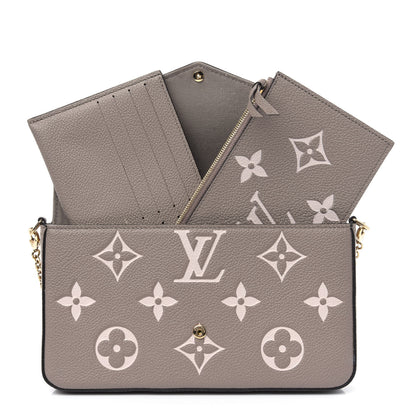 Louis Vuitton Empreinte Monogram Giant Felicie Pochette Tourterelle Creme 7 of 7