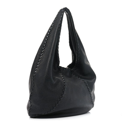 Bottega Veneta Cervo Deerskin Large Hobo Black 3 of 12