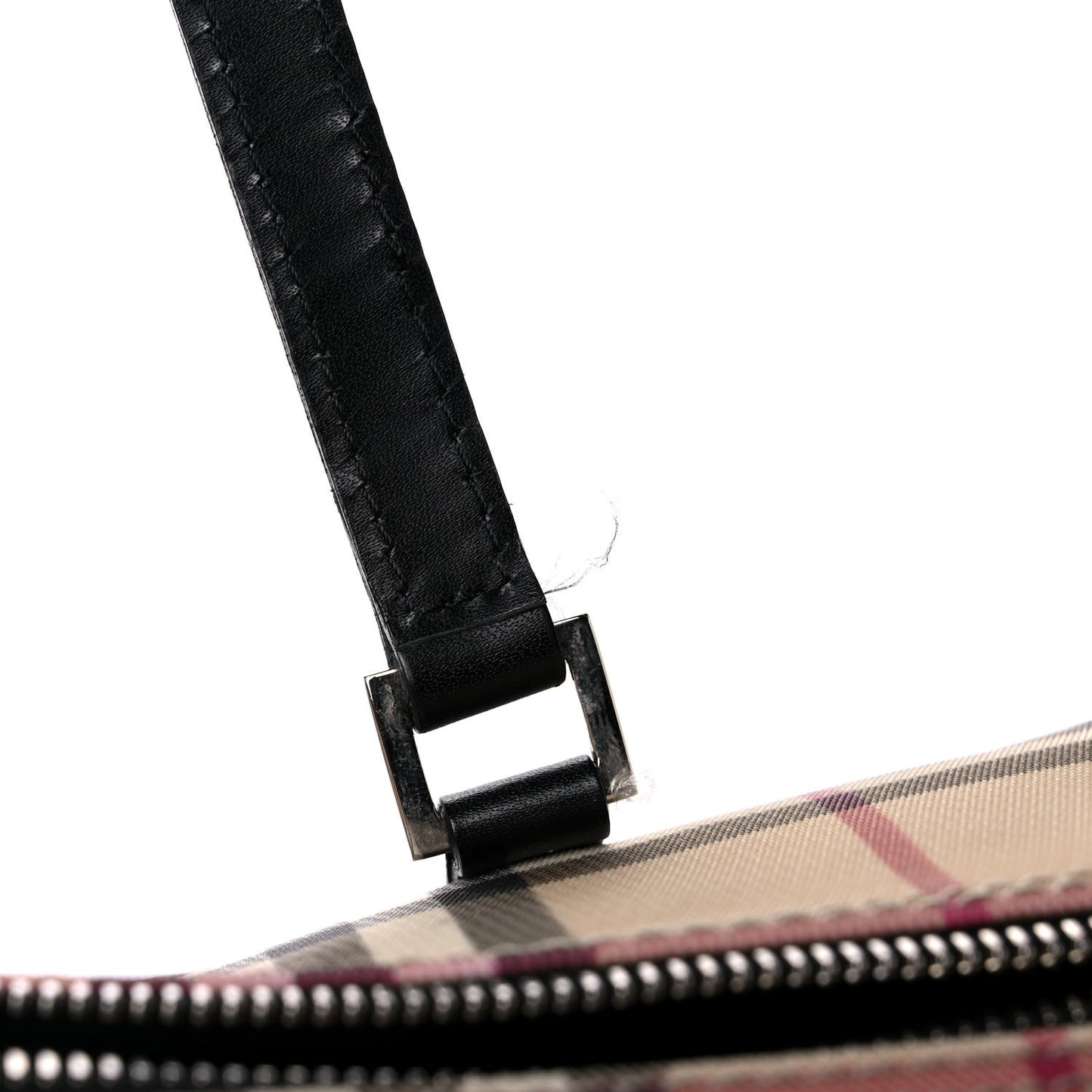 House Check Barrel Bag Black