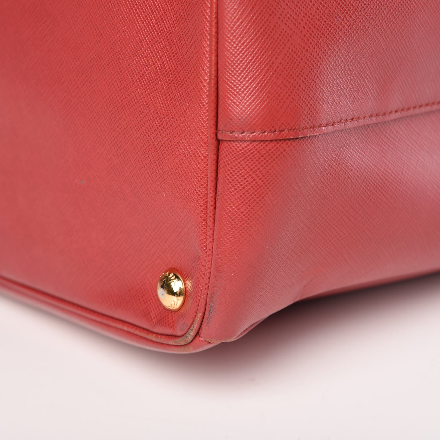 Prada Saffiano Lux Large Galleria Double Zip Tote Fuoco 15 of 17