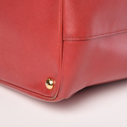 Prada Saffiano Lux Large Galleria Double Zip Tote Fuoco 15 of 17
