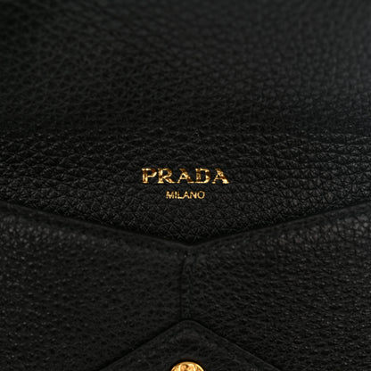 Prada Vitello Daino Envelope Wallet Black 6 of 10