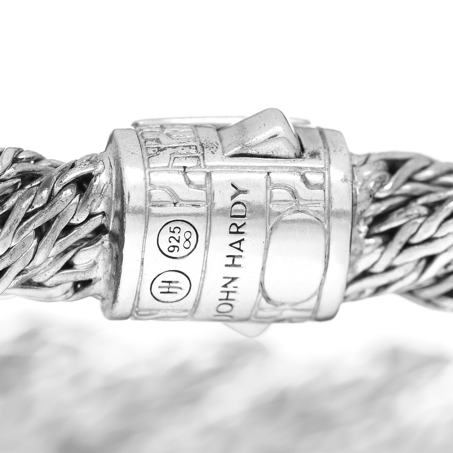 Sterling Silver Diamond 9mm Twisted Chain Bracelet