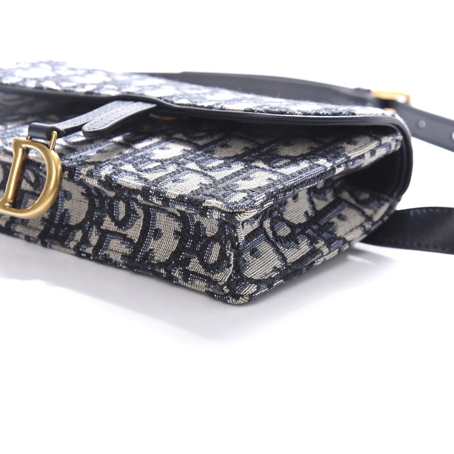 Christian Dior Oblique Saddle Belt Bag Blue 9 of 10