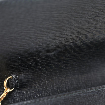 Gucci Textured Calfskin Icon Chain Wallet Black 8 of 10