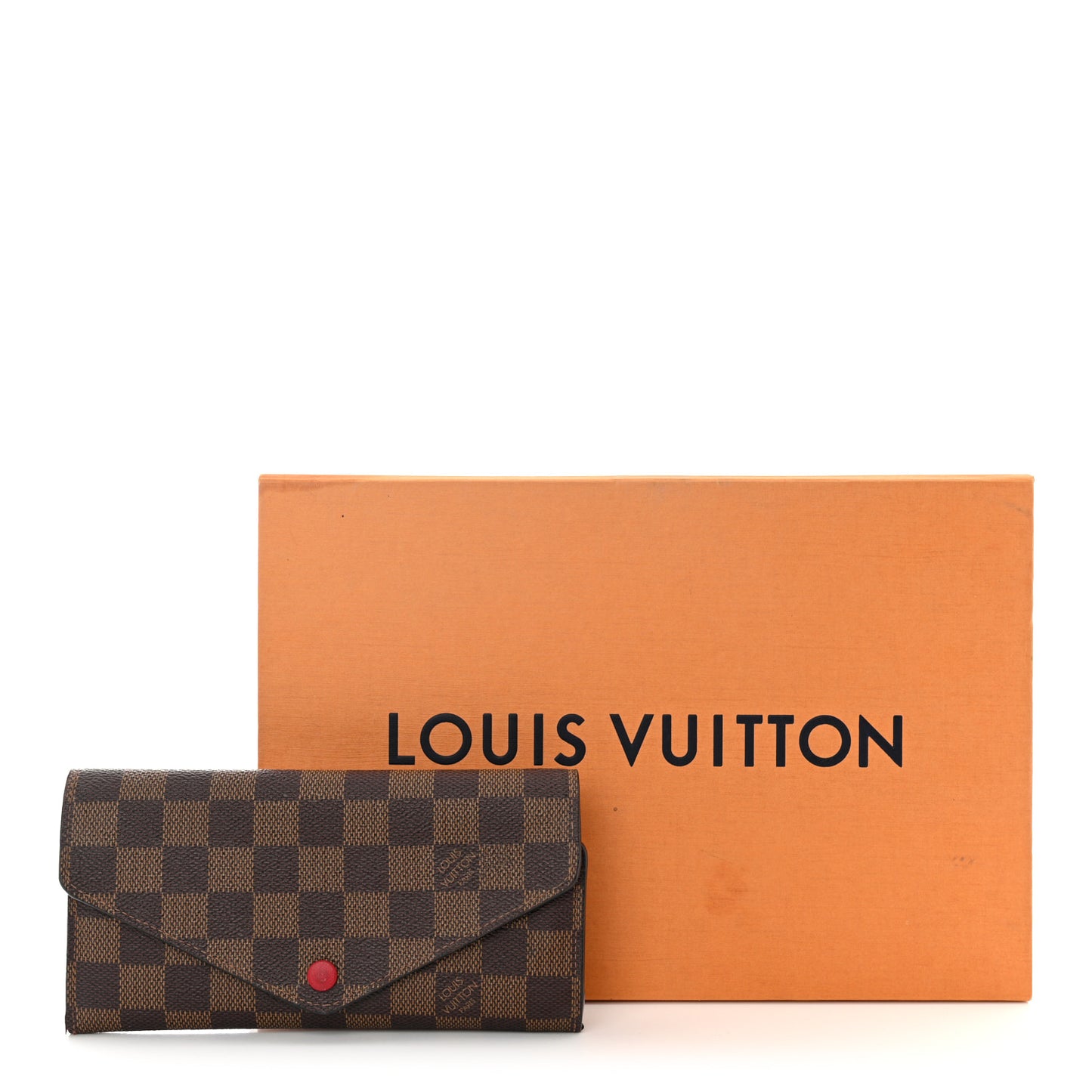 Damier Ebene Josephine Wallet Red