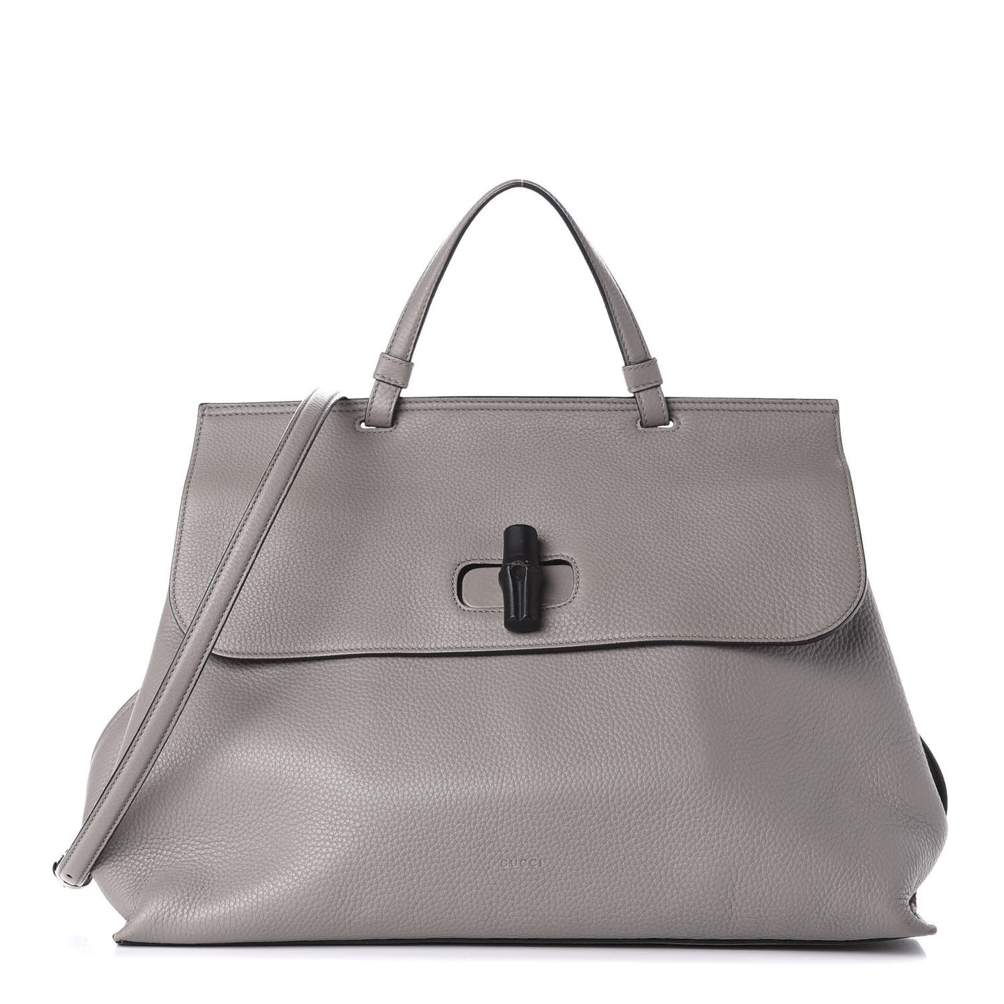 Cellarius Calfskin Large Bamboo Daily Top Handle Bag Storm Grey