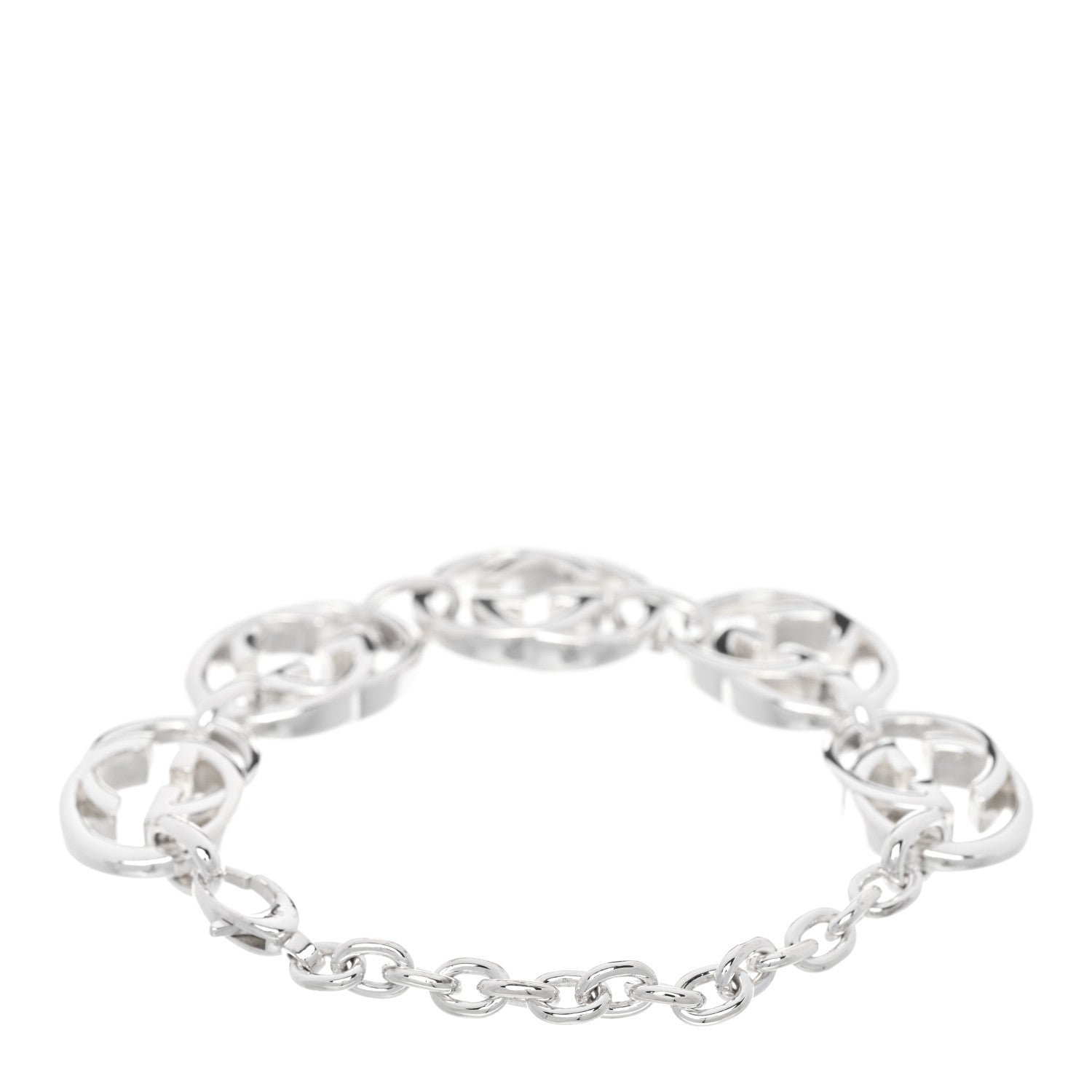Gucci Sterling Silver Britt G Link Bracelet 2 of 3