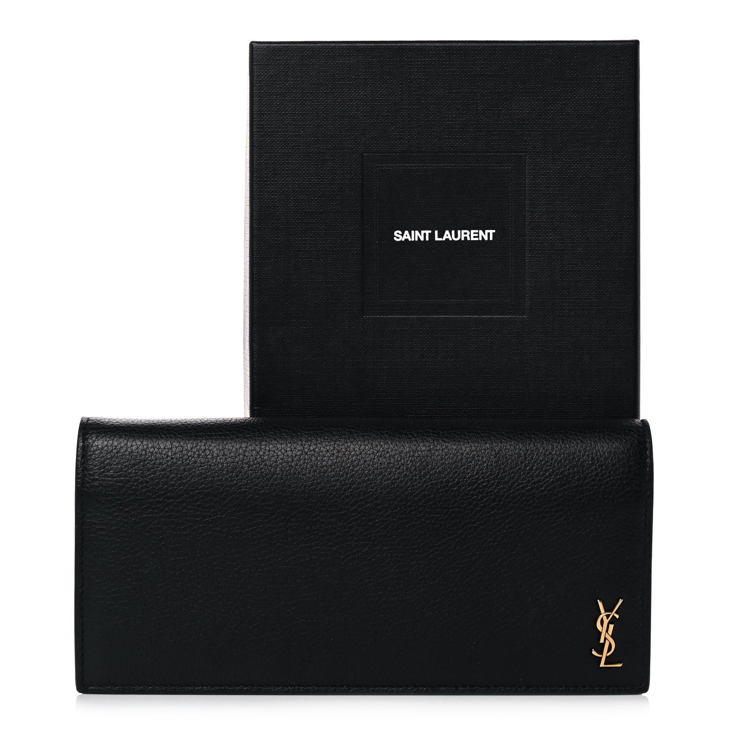 Saint Laurent Calfskin Tiny Monogram Cassandre Wallet Black 12 of 12