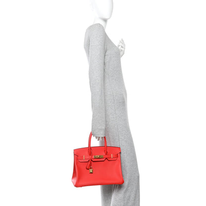 Hermes Epsom BIRKIN 30 Rouge de Coeur 2 of 10