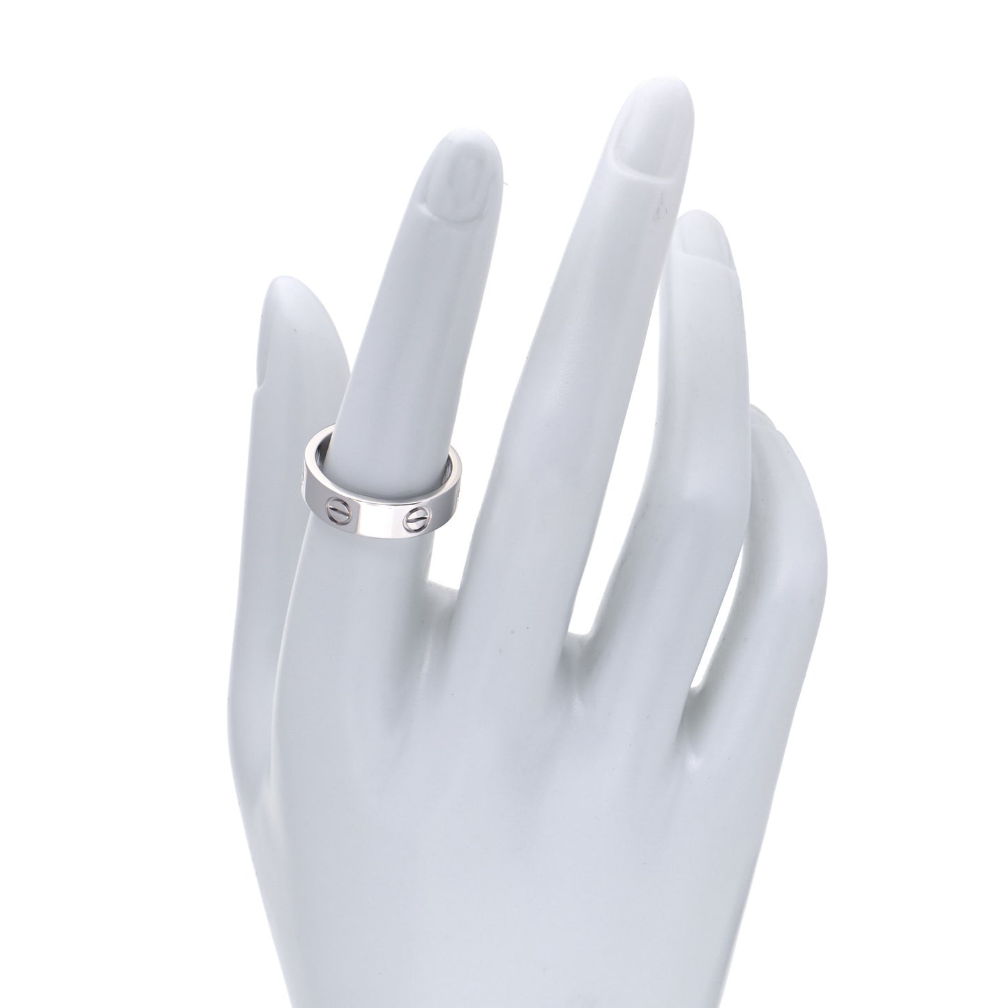 18K White Gold 5.5mm LOVE Ring 55 7.25