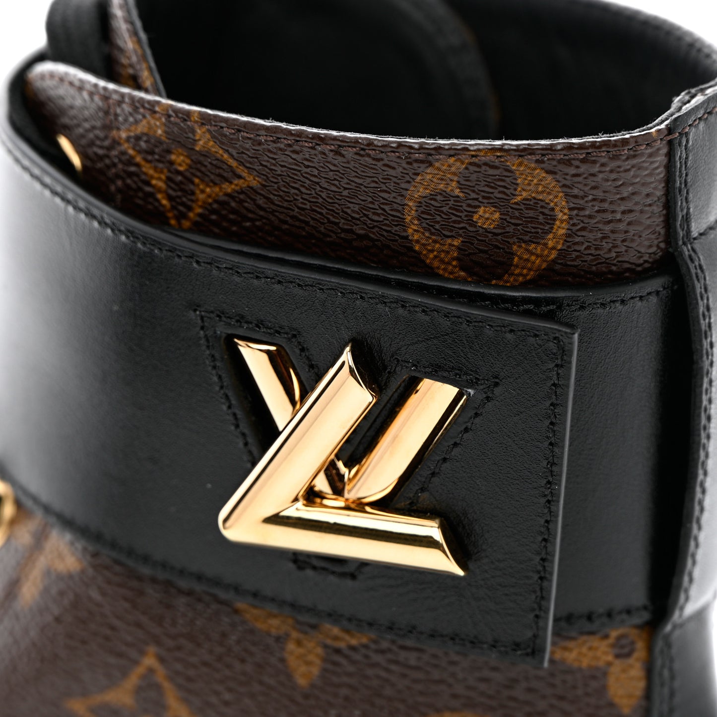 Monogram Calfskin Wonderland Flat Ranger Boots 35.5 Black