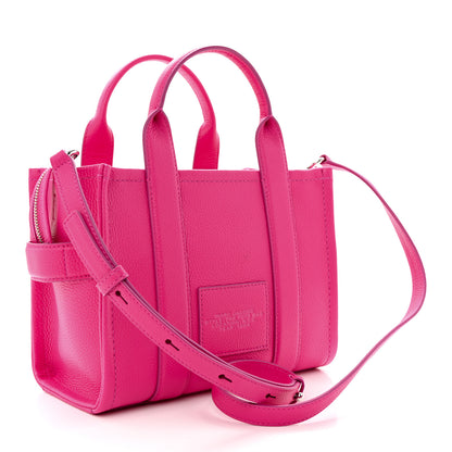 Marc Jacobs Grained Calfskin Small The Tote Bag Hot Pink 3 of 11