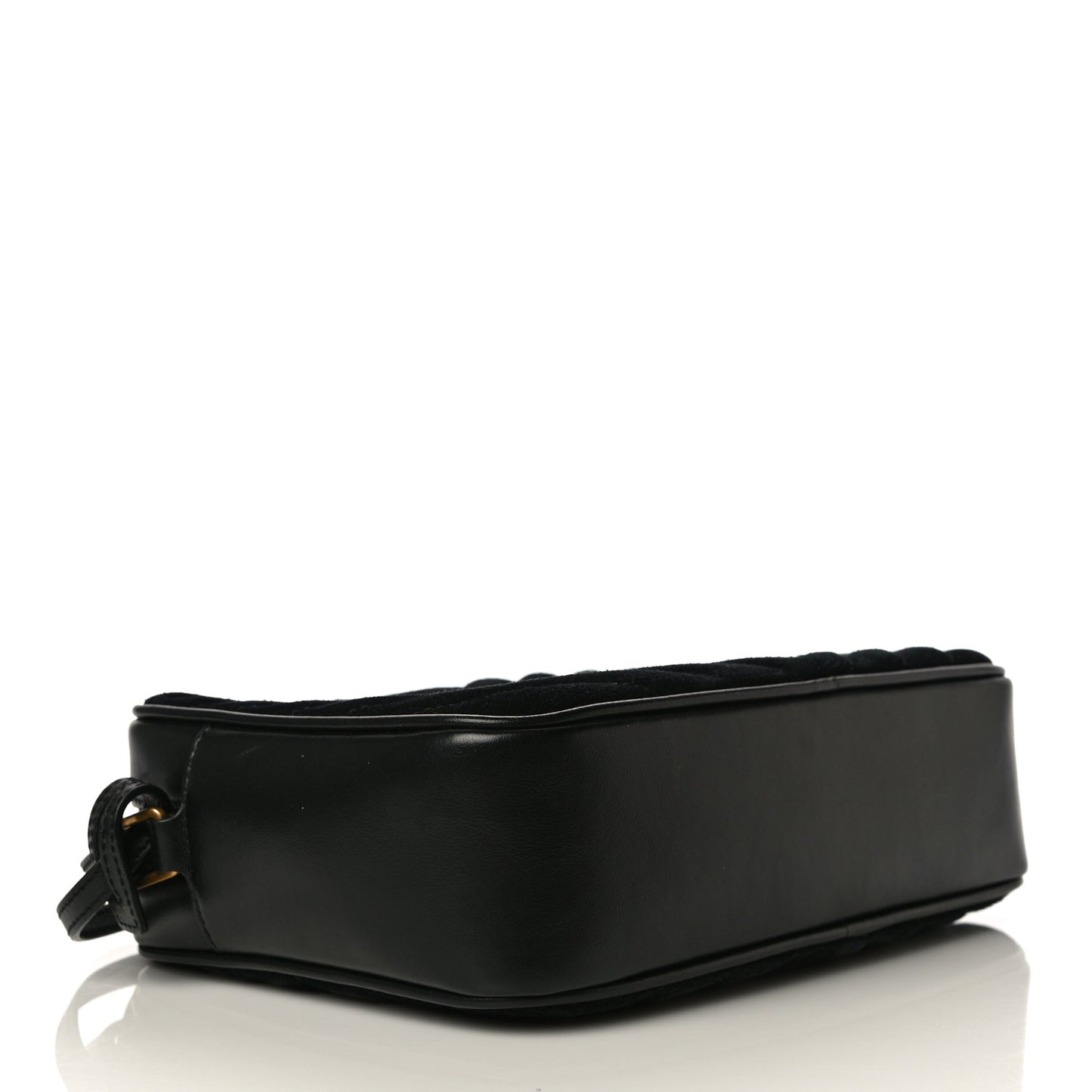 Suede Calfskin Monogram Lou Camera Bag Black