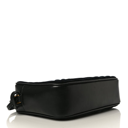 Saint Laurent Suede Calfskin Monogram Lou Camera Bag Black 4 of 14