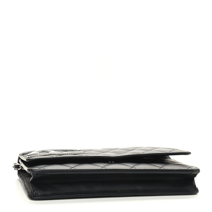 Chanel Calfskin Quilted Cambon Wallet On Chain WOC Black 4 of 10