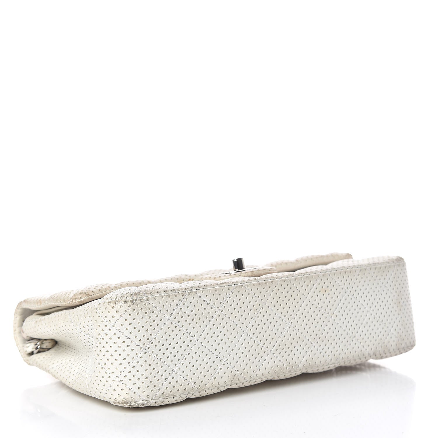 Chanel Lambskin Perforated Medium Double Flap White 4 of 26