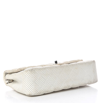 Chanel Lambskin Perforated Medium Double Flap White 4 of 26
