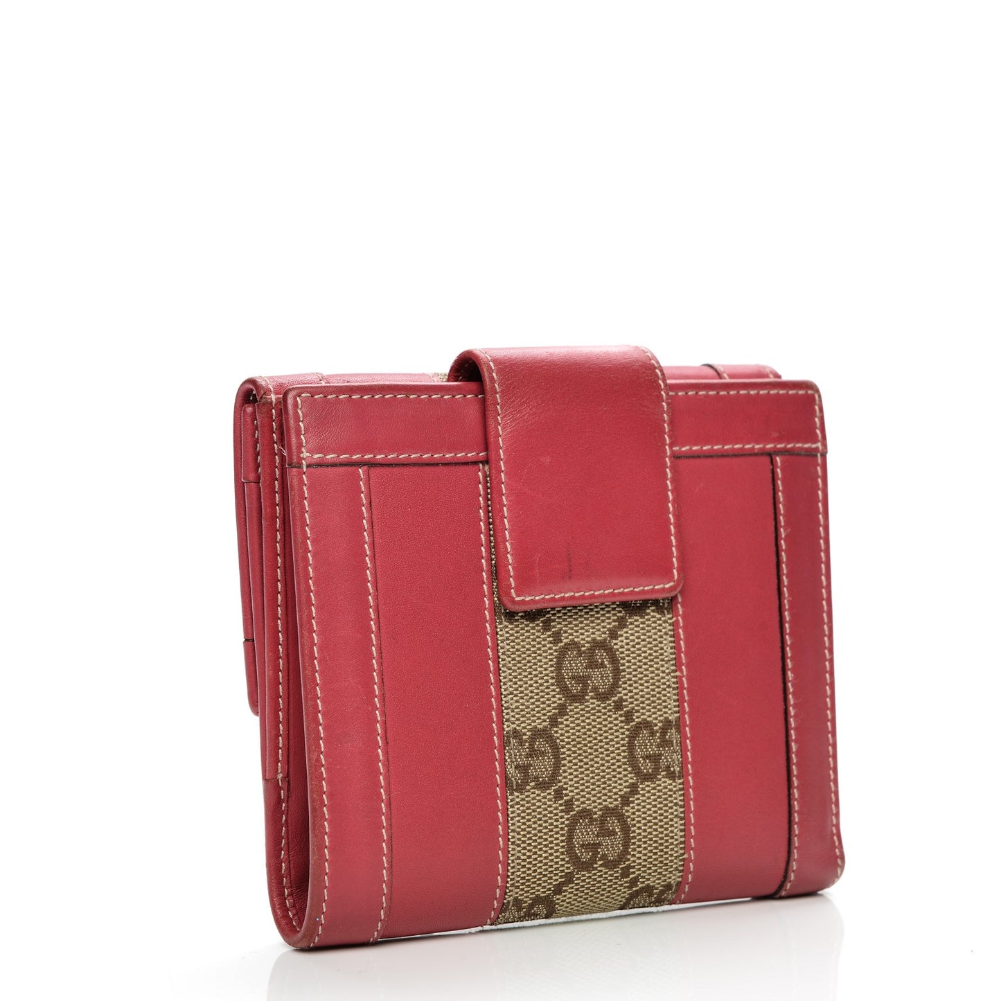 Calfskin Monogram Compact Wallet Pink
