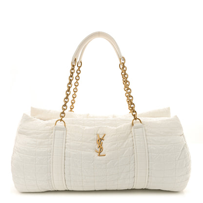 Saint Laurent Nylon Gloria Quilted Travel Bag Milky White 1 of 11