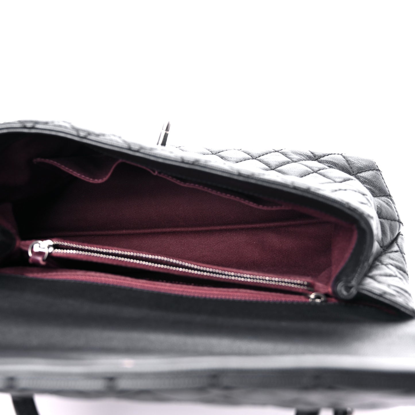 Caviar Quilted Medium Coco Handle Flap Black