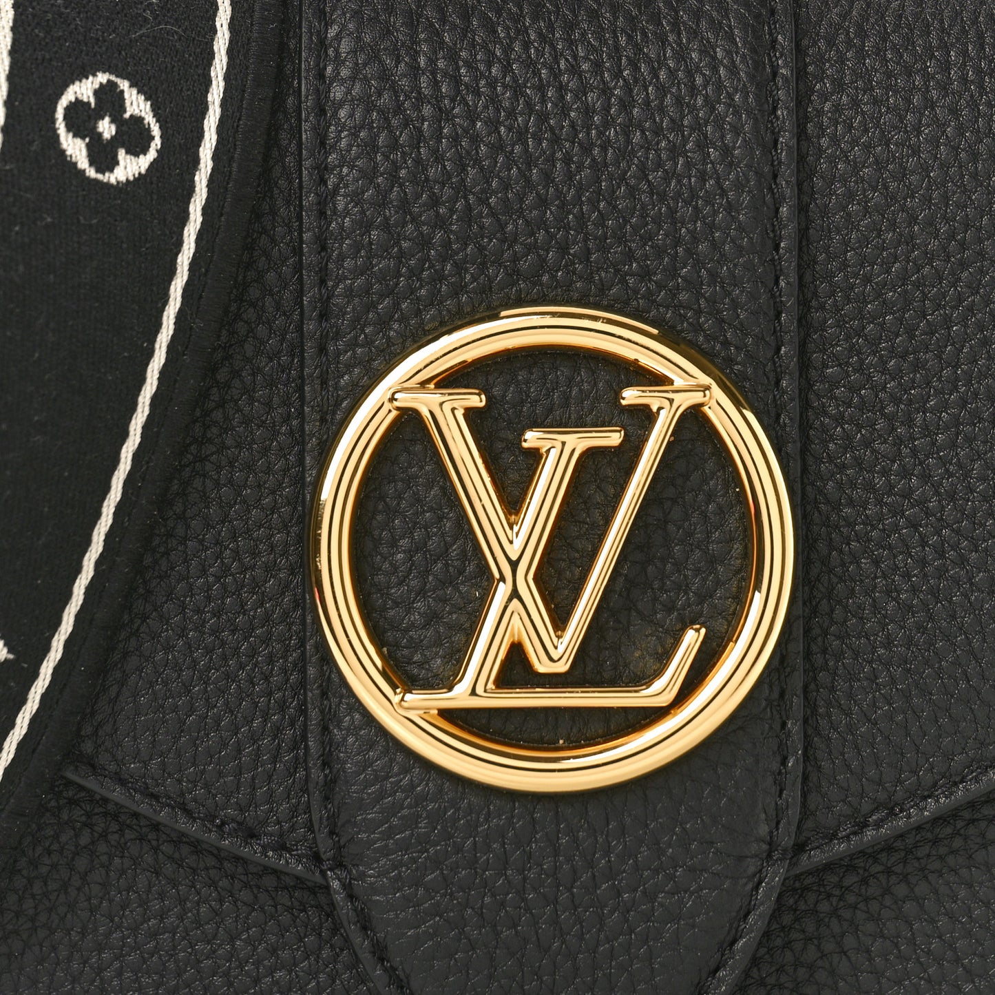 Grained Calfskin LV Pont 9 Soft PM Black
