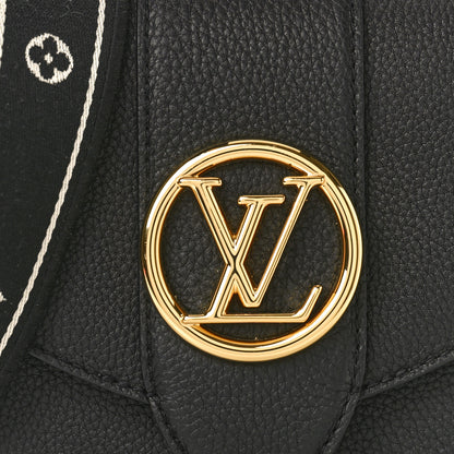 Louis Vuitton Grained Calfskin LV Pont 9 Soft PM Black 7 of 10