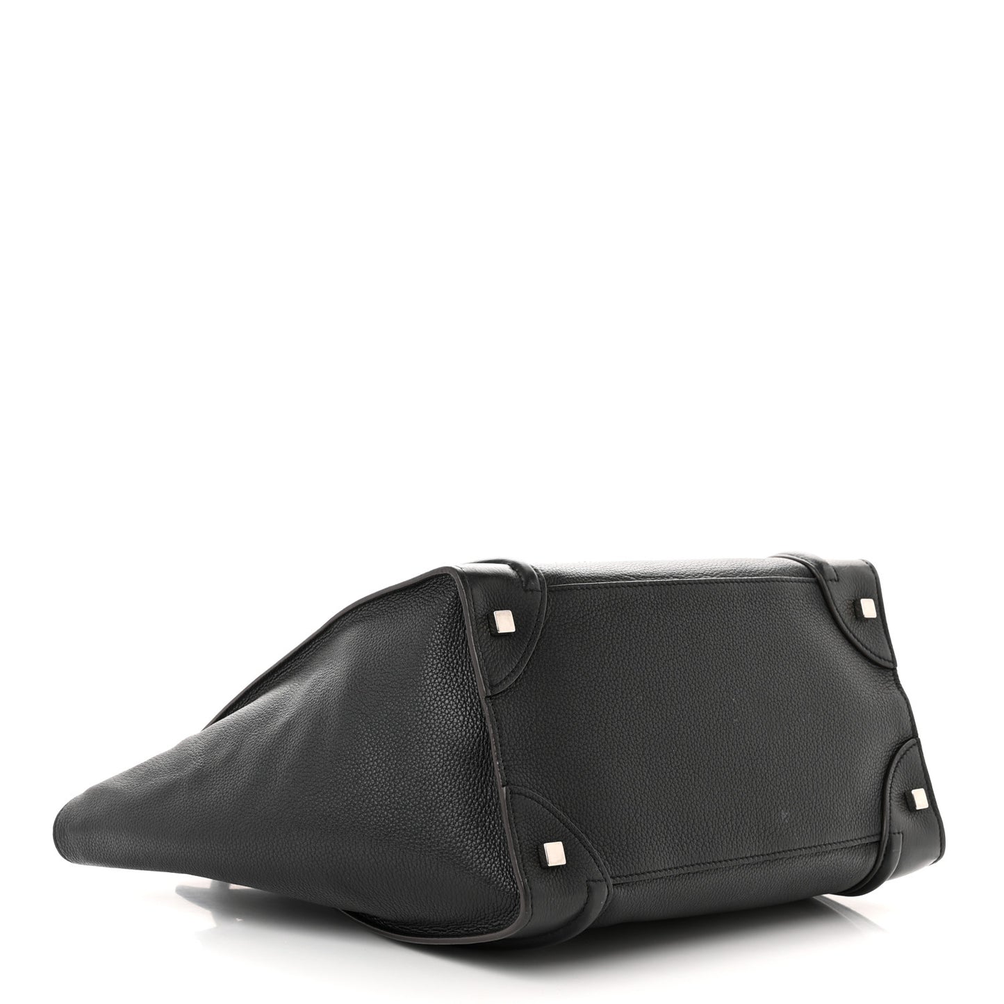 Drummed Calfskin Mini Luggage Black